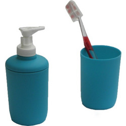 Αξεσουάρ Μπάνιου (Σετ 2τμχ) Viopros Bath Accessories Τυρκουάζ