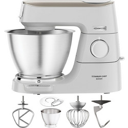 Kenwood Titanium Chef KVC65.001WH Κουζινομηχανή 1200W με Ανοξείδωτο Κάδο 5lt