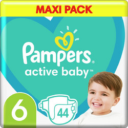 Pampers Active Baby Πάνες No6 13-18kg 44τμχ