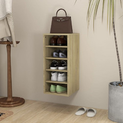 vidaXL Τοίχου Παπουτσοθήκη Ξύλινη Sonoma Μ35xΠ31.5xΥ70cm 808987