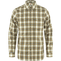 Fjallraven Singi Patina Ανδρικό Πουκάμισο Βαμβακερό Καρό Μακρυμάνικο Κανονική Γραμμή Overshirt Καφέ