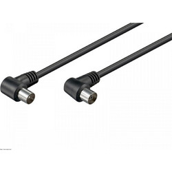 Καλώδιο Κεραίας Coax Male to Coax Female 1.5m Black 119-36