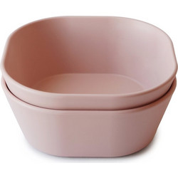 Mushie Τετράγωνα Μπολ Blush 2τμχ