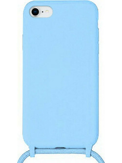 Cord Silicone Case Γαλάζια Θήκη Για Apple iPhone 7 / 8 / Se 2020 Με Λουράκι Γαλάζιο