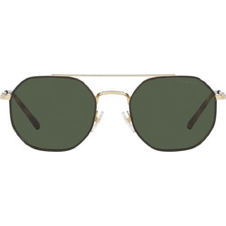 Vogue VO4193S 280/71 Ανδρικά Γυαλιά Ηλίου Πολυγωνικά Κοκάλινα Μεταλλικά Μαύρα με Πράσινο Polarized Φακό