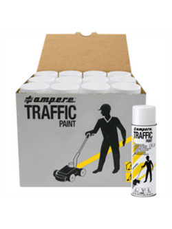 Ampere Traffic Paint Σπρέι Βαφής Λευκό 12x650ml