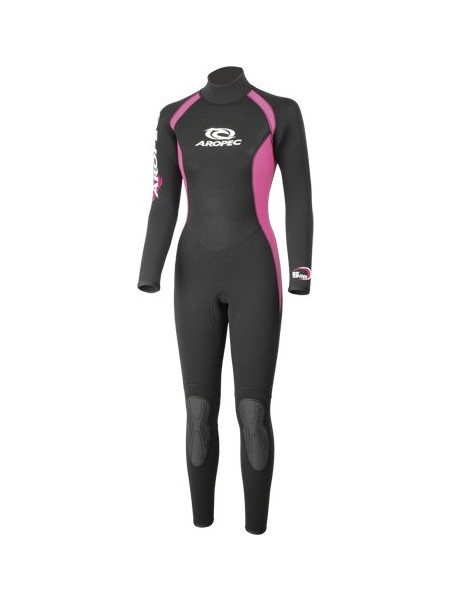 Aropec Black/Pink Γυναικεία Ολόσωμη Στολή Κατάδυσης Neoprene για Αυτόνομη Κατάδυση 5mm