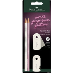 Blister Σετ Sparkle ΙΙ Coconut/Ροζέ Faber Castell