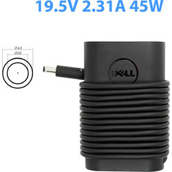 Dell Φορτιστής Laptop 45W 19.5V 2.31A με Ενσωματωμένο Καλώδιο Τροφοδοσίας 450-18919