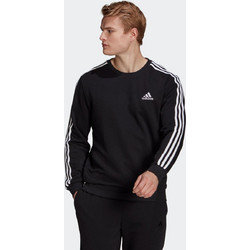 Adidas Essentials 3-Stripes Sweatshirt Ανδρικό Αθλητικό Φούτερ Μαύρο GK9078