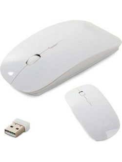 Ασύρματο Ποντίκι 2,4GHz wireless mouse USB για Windows σε λευκό χρώμα - Aria Trade
