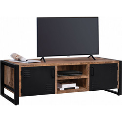 HomeMarkt Έπιπλο Τηλεόρασης Μασίφ Ξύλο Καφέ Μ160xΠ45xΥ51cm HM8189.11
