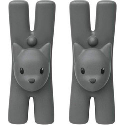 Κλιπ-Συνδετήρας Lampo (Σετ 2Τμχ) MMI32CS B 8,5x7x3cm Black Alessi