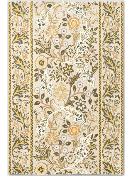 Morris @ Co. Wilhelmina Χειροποίητο Χαλί Ορθογώνιο Μάλλινο 170x240cm 127401 Linen Mustard