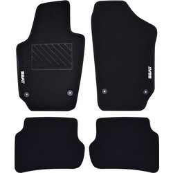 Πατάκια δαπέδου μοκέτας Velgum μαύρα συμβατά με Seat Ibiza (6J) 4τμχ