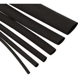Heat Shrink Tubing Black Θερμοσυστελλόμενο Μαύρο Φ6 6.4/3.2mm 1m PLF100