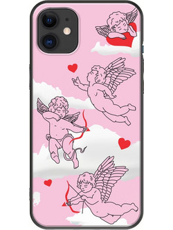 Θήκη Love Angels iPhone 11 Black TPU (Μαύρη Σιλικόνη)