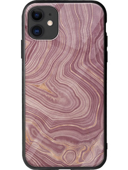 Θήκη Agate Stone - Pink iPhone 11 Groove TPU (Tempered Glass και TPU)