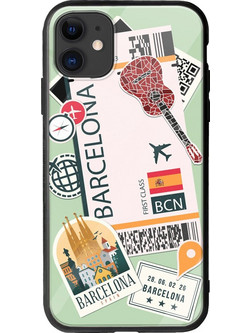 Θήκη Ticket To Barcelona iPhone 11 Groove TPU (Tempered Glass και TPU)