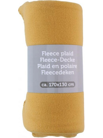 Κουβέρτα Fleece Ριχτάρι Καναπέ με μαλακή υφή, 170x130 cm Μπουσταρδί - Aria Trade