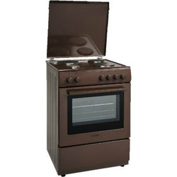 Robin BN-64 Brown Κουζίνα Ηλεκτρική 65lt με Εμαγιέ Εστίες 60cm