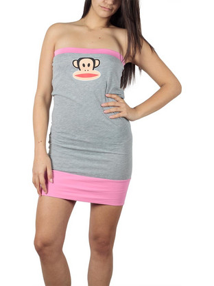 Paul Frank Mini Καλοκαιρινό Καθημερινό Φόρεμα Γκρι 50007
