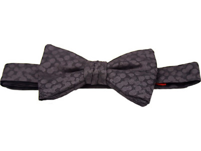 HUGO MEN BOW TIE DRESSY DARK GRAY