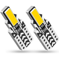 T10 LED 12V 2 SMD 7020 CANBUS 100LM 1W ψυχρό λευκό 6000K 2 τεμάχια A500 T10-4 NOVSIGHT