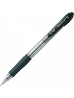 Pilot Super Grip Medium Στυλό Gel 1mm Μαύρο BPGP-10R-MB