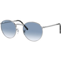 Ray-Ban RB3637 003/3F Γυαλιά Ηλίου Στρογγυλά Μεταλλικά Ασημί με Μπλε Degradee Φακό