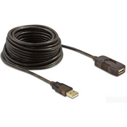 DELOCK καλώδιο USB 2.0 αρσενικό σε θηλυκό 82308, 480Mbps, 5m, μαύρο 82308