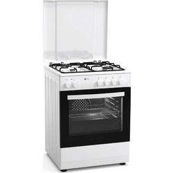 Thermogatz TGS-3610 WH Turbo Κουζίνα Ηλεκτρική 56lt με Εστίες Αερίου 60cm