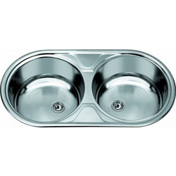 Gloria Global II ST Ένθετος Νεροχύτης Οβάλ Inox Αντιστρεφόμενος 89x47.5cm