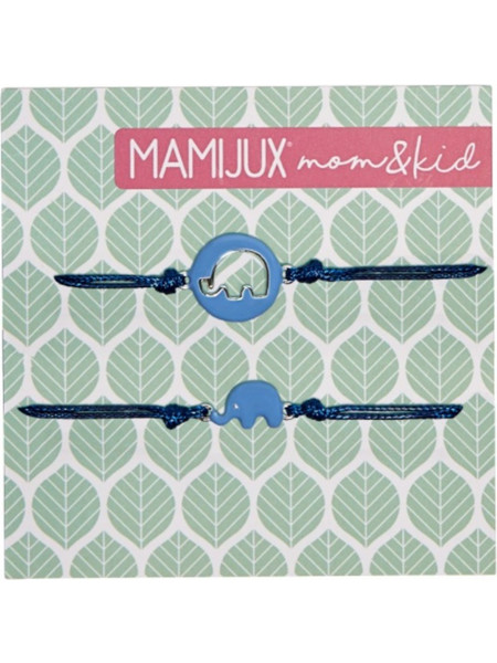 Mamijux Βραχιόλι Mom & Kid Σχέδιο Μπλέ Ελεφαντάκι