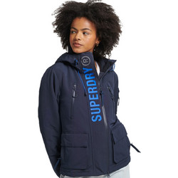 Superdry Ultimate Γυναικείο Μπουφάν Χειμωνιάτικο Softshell Κοντό Αντιανεμικό Navy Μπλε W5011153A-7HN