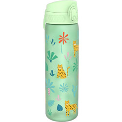 Ion8 Slim Kids Leopards Παιδικό Μπουκάλι Πλαστικό BPA Free Τιρκουάζ 500ml