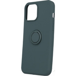 Senso Silicone Ring Back Cover Forest Green (iPhone 14)