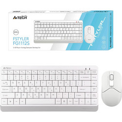 A4Tech Fstyler FG1112S White Ασύρματο Σετ Πληκτρολόγιο & Ποντίκι
