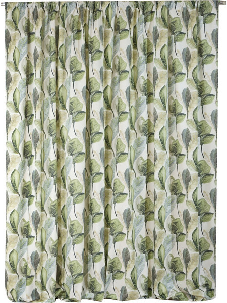 Anna Riska Κουρτίνα Floral με Τρέσα 140x270 Aquarella 4 Green