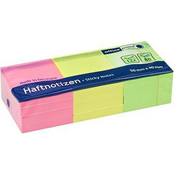 Officepoint Αυτοκόλλητες σημειώσεις 50Χ40, 12x80φ. neon mix (MAG-5524012-62) (OFPMAG-5524012-62)