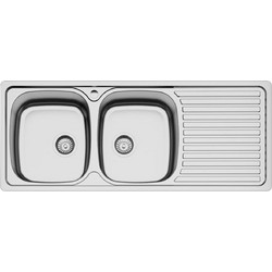 Karag BL 933B Ένθετος Νεροχύτης Inox Αντιστρεφόμενος Σατινέ 116x50cm
