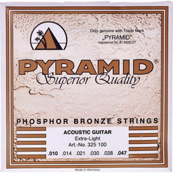 Pyramid Σετ 6 Χορδές Ακουστικής Κιθάρας Phosphor Bronze 10-47" Extra Light Tension