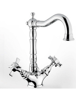 Μπαταρία Νιπτήρα με Αυτόματη Βαλβίδα Princeton Bugnatese Chrome