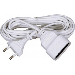 SPOTLIGHT 7033 Προέκταση πρίζας Διπολική 5m White 7033