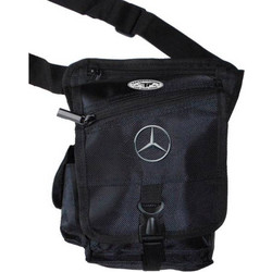 Takeposition Darko Mercedes Τσαντάκι μέσης μηρού με έχτρα πουγκί νερού, 27Y x 17Π x 7Β, Μαύρο, 962-9060