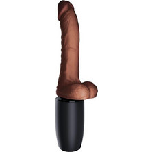 Pipedream King Cock Plus Thrusting Cock Ρεαλιστικός Δονητής 19cm Καφέ