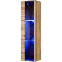 RAVENNA Βιτρίνα Κρεμαστή Glass Caddy 3 Wotan Oak 30 x 30 x 120