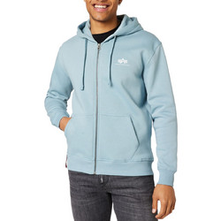 Alpha Industries Basic Ανδρική Ζακέτα Φούτερ με Κουκούλα και Φερμουάρ Γαλάζια 118342-134