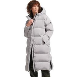 Superdry Studios Γυναικείο Μπουφάν Χειμωνιάτικο Puffer Μακρύ Γκρι W5011411A-FSJ