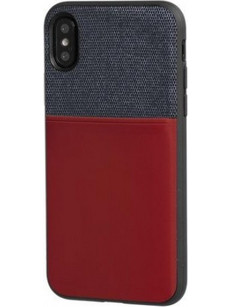 Lampa Duo Pocket Silver Line Θήκη Μπλε / Μπορντώ (iPhone X)
